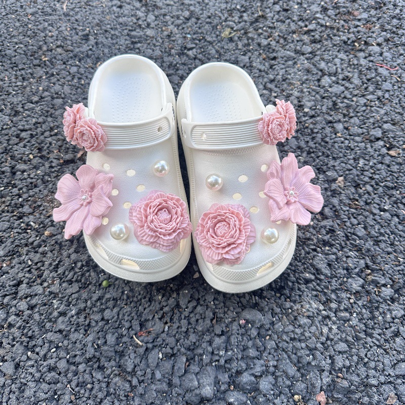 석영가루 꽃다발 + 진주 [12종세트] 크록스 무손상 설치