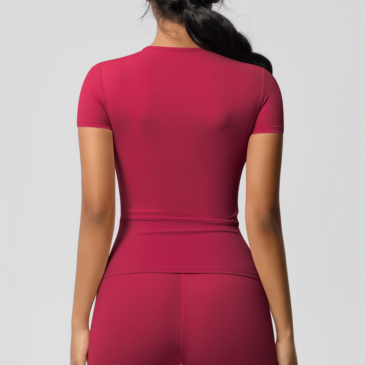 95g Weight Short Sleeve Sleeve Length Nylon, Spandex Fabric Type Regular Top Length T-shirt Tops Type Fitness, Yoga, Running Occasion Round Neck Neckline Solid Color Pattern Sport Style Style S, XL Size Sport Style Solid Color Nylon Spandex Round Neck Active Tops T-shirt 68