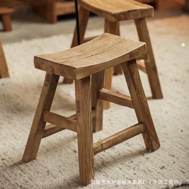 Старый китайский стиль вяза вогнутый слиток