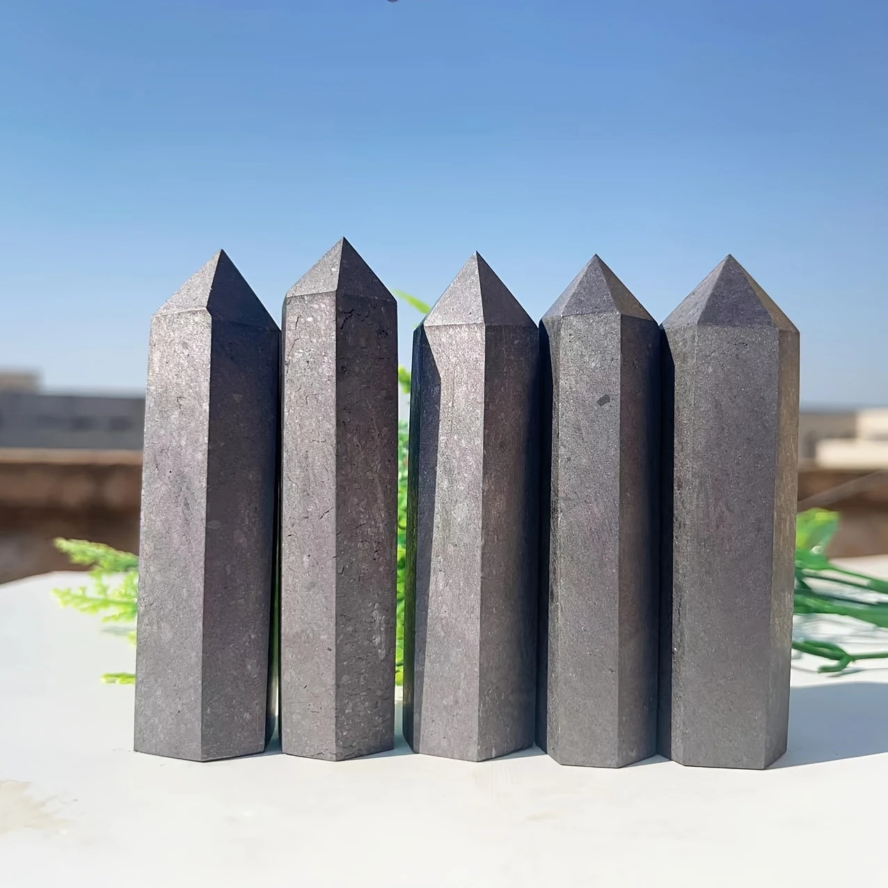 Shungite column / 8-9cm