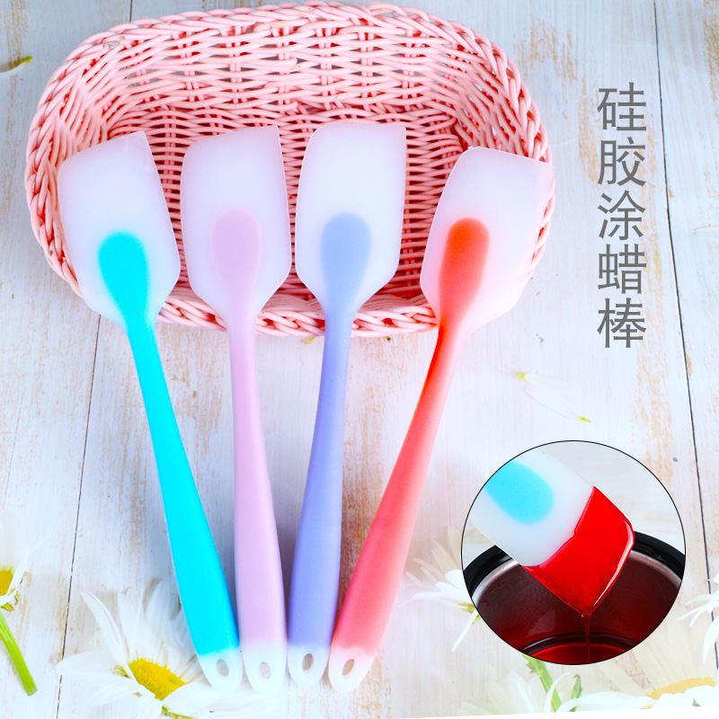 Multifunctional applicator stick integrated transparent silicone scraper beauty wax stick hair removal wax bean applicator stick tool