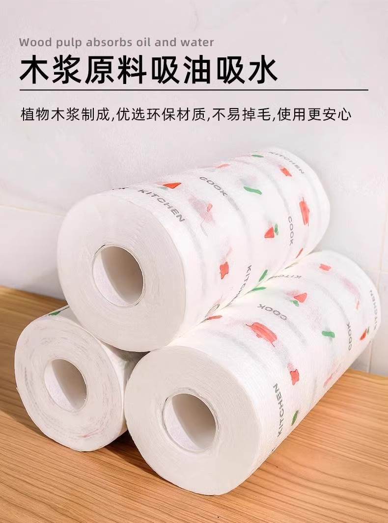 Kitchen Paper Towels 2 in 1 Dry Wet Use Extra Thick Absorbent Cleaning Wipes 10 Rolls 500 Sheets in use