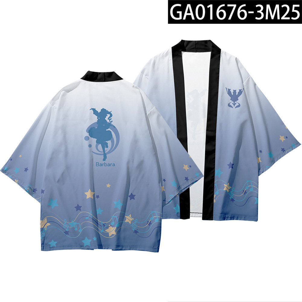 2024 verano anime cosplay dios original Genshin capa Riyue Keli cardigan kimono capa image 12