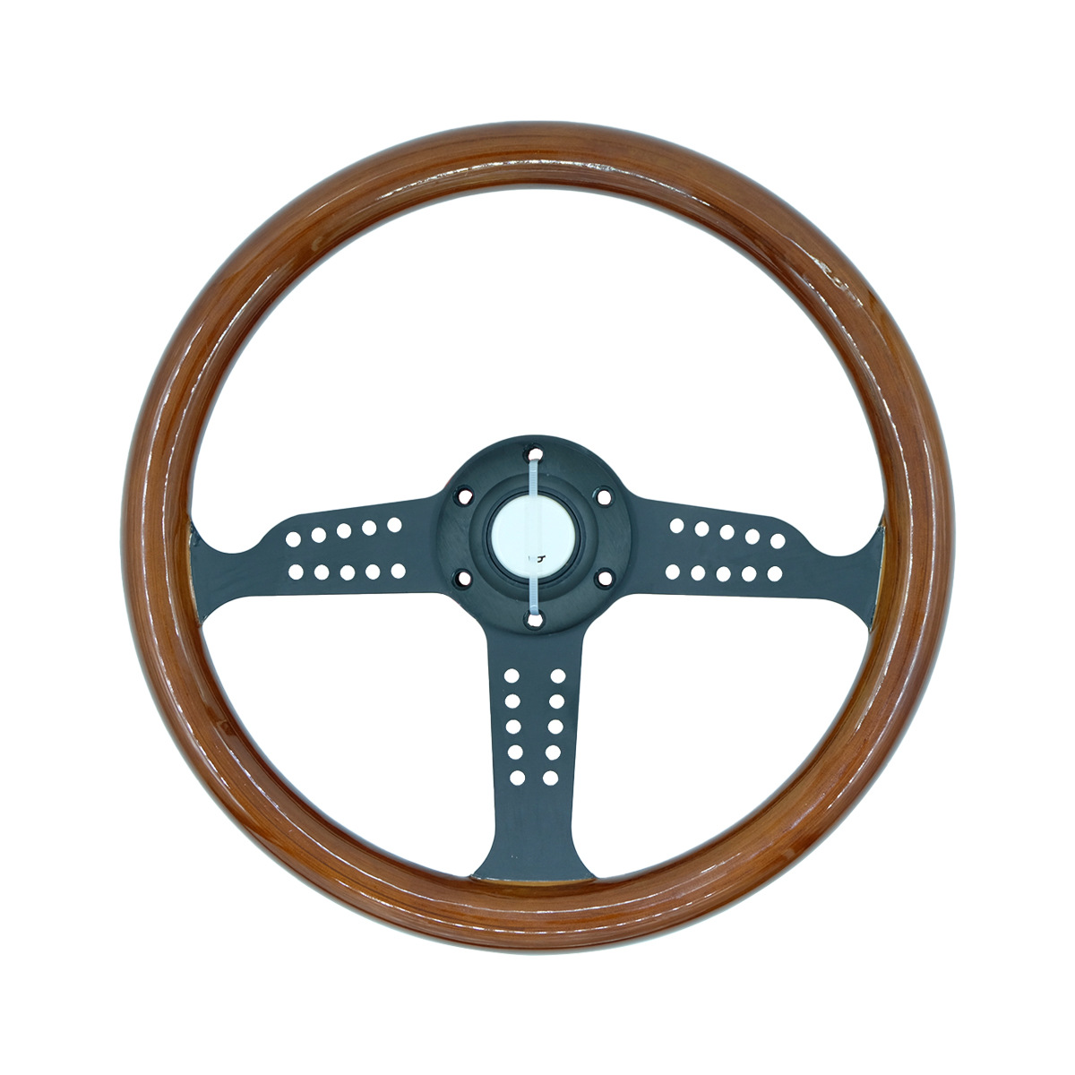 Jetta – Racing Modified Wood Steering wheel - black-frame