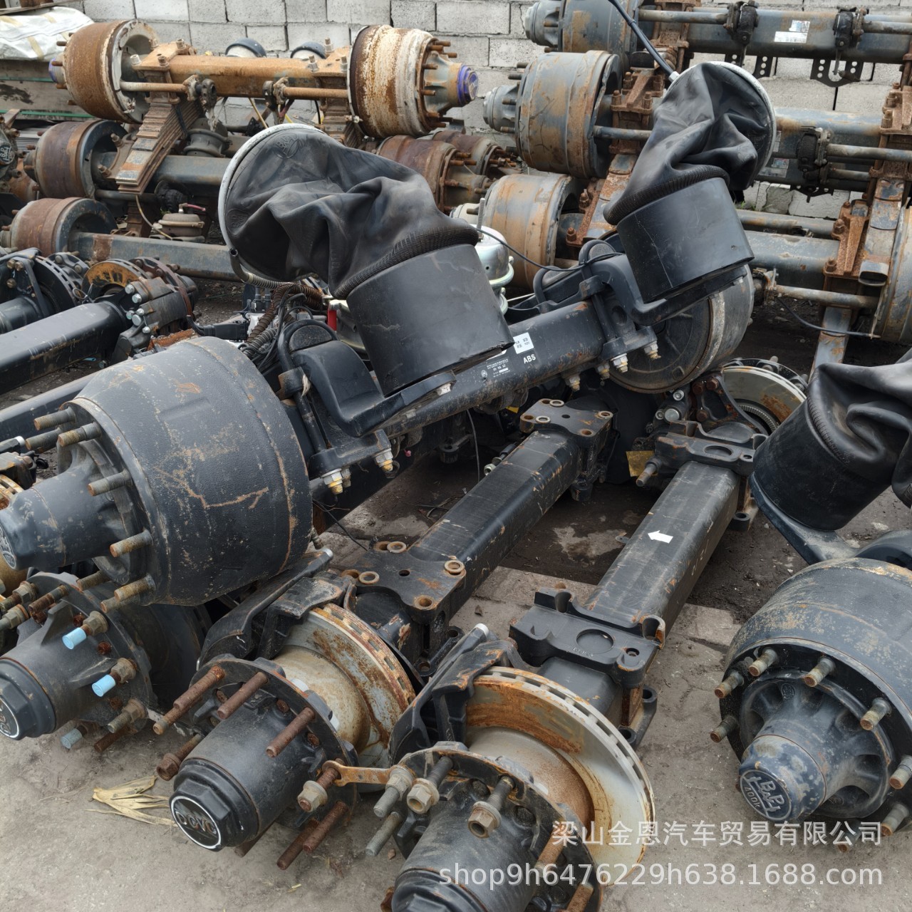 Export American, German, and Chinese Style Trailer Rear Axle 13-16 Ton Semi-Trailer Axle Assembly, Truck Rear Axle Assembly