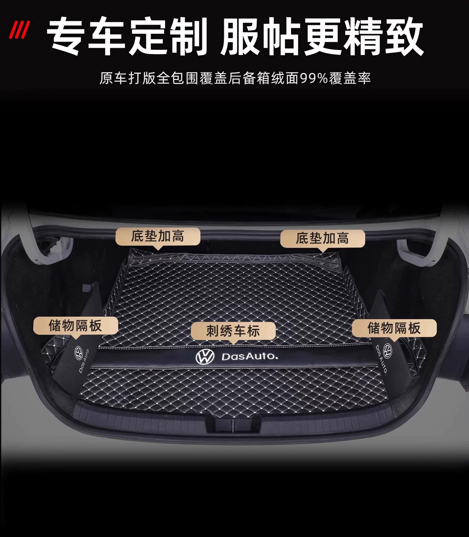 Suitable for 2026 Volkswagen Sagitar trunk mat, full coverage for 2023 Sagitar 300 Beyond Edition