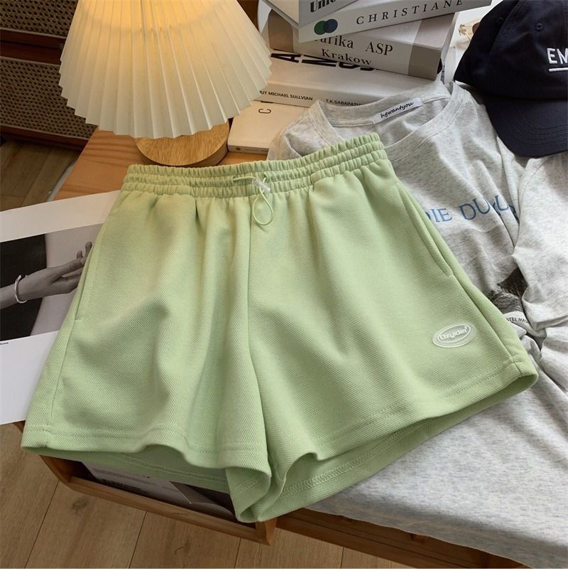 Women's Lightweight Loose-Fit Casual Shorts - Stretchy Polyester Athletic Lounge Shorts For Home, Exercise, And Daily Wear, Gray, Black, Green, Beige_ecoleips.com