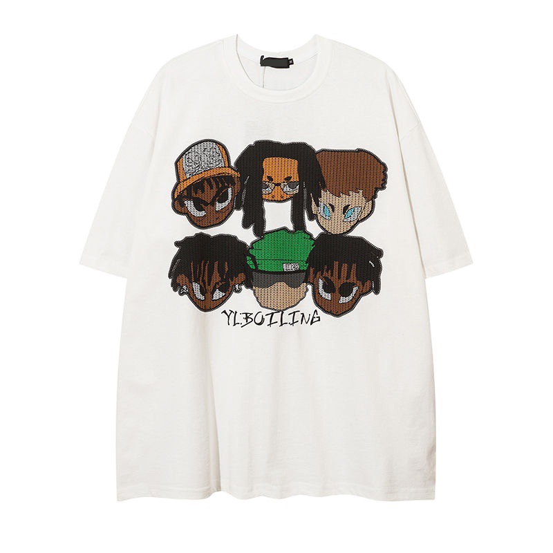 Camisetas de manga corta para hombres y mujeres, estilo corto para adolescentes, camisetas modernas para mujeres de celebridades de internet, estilo de moda informal y versátil para hombres.