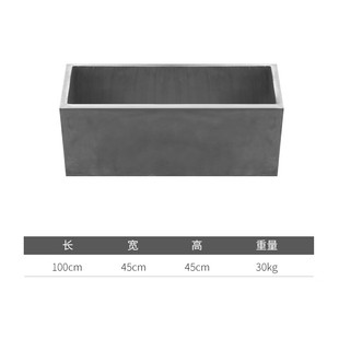 Aixy Rectangular Cement Flower Pot Extra Large Long Magnesium Mud Flower Box Flower Trough Manger Green Plant Outdoor Potted Bonsai