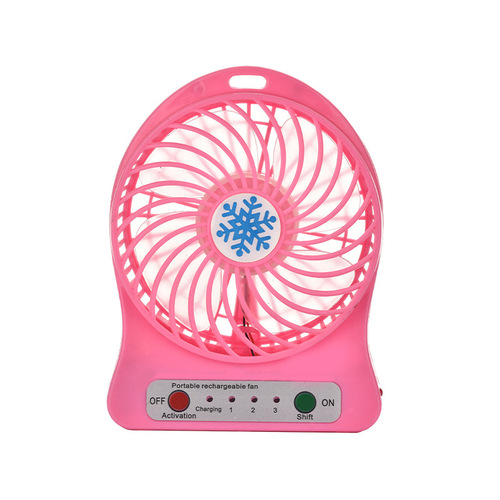 Shenzhen Cross-border Wholesale Snowflake Plantain LED Small Fan Portable Summer USB Student Cartoon Desk Fan