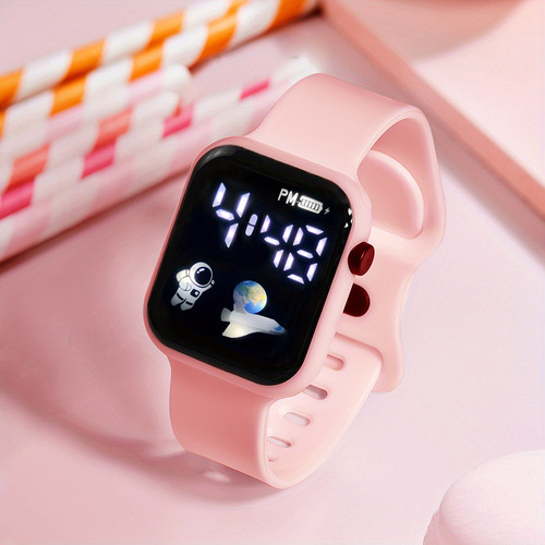Tech-style women's watch, high-value student's simple and fashionable unicorn, waterproof astronaut electronic watch, children's watch