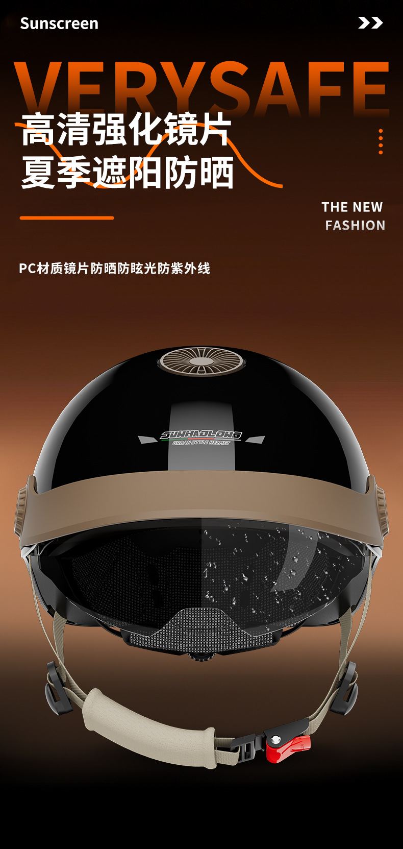 Electric Motorcycle Fan Helmet Summer Sunscreen Half Helmet