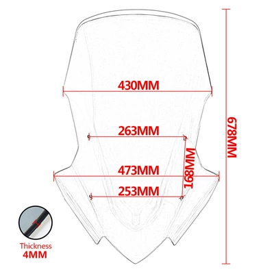 Yamaha T-MAX 560 XP: Motorcycle front windshield
