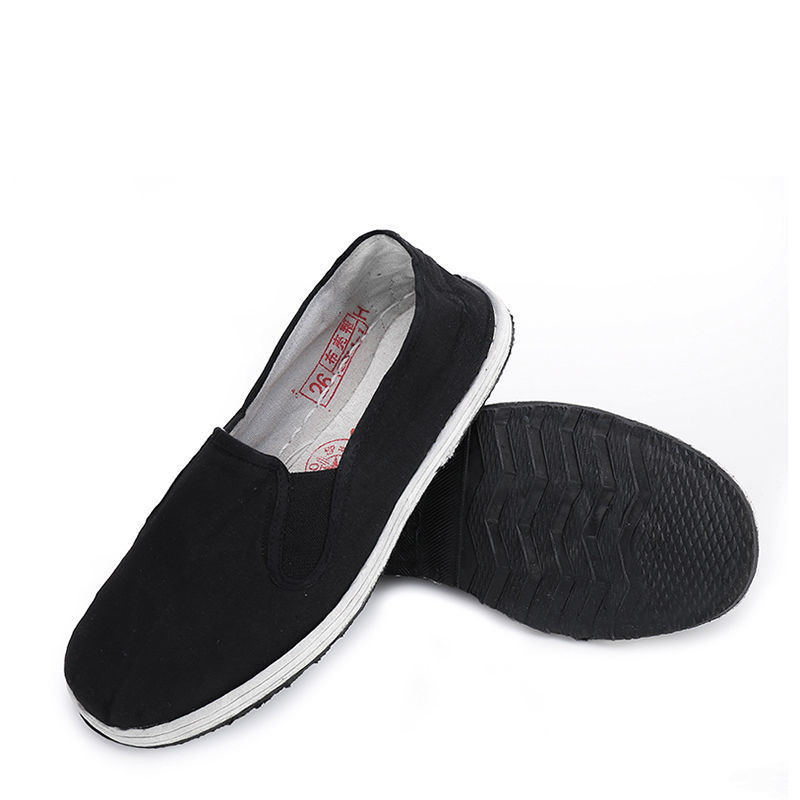 Sales 3520 black military single cloth shoes black elastic lazy shoes labor insurance work shallow cloth shoes