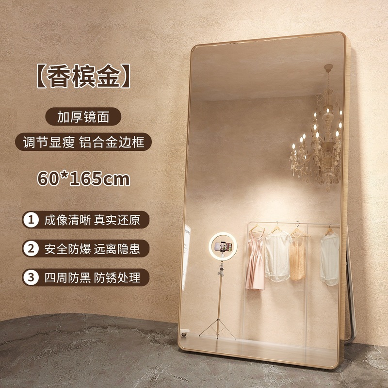 ドレッシングミラー、全身ミラー、美容、ホーム衣料品店、女の子の寝室のフィッティングミラー、痩身と背の高いフロアミラー|undefined