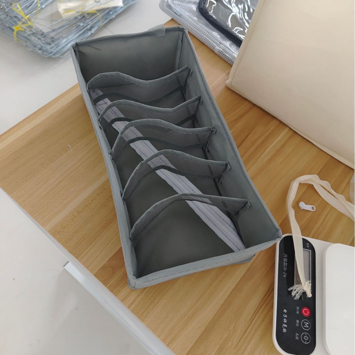 Yunxi vida cajón ropa interior calcetines almacenamiento artefacto hogar tres en uno plegable caja de rejilla de tela caja de organización