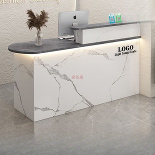 Small Clothing Store Bar Counter Supermarket Counter Simple Beauty Salon Company Front Desk Reception Counter Shop Light Luxury