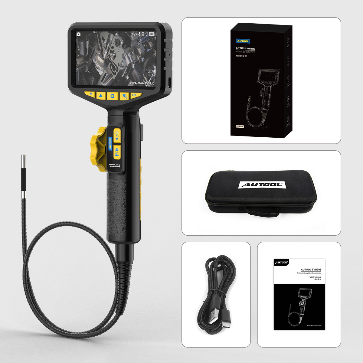 Cámara de Inspección de Automóviles AUTOOL SVB305, Herramientas de Diagnóstico