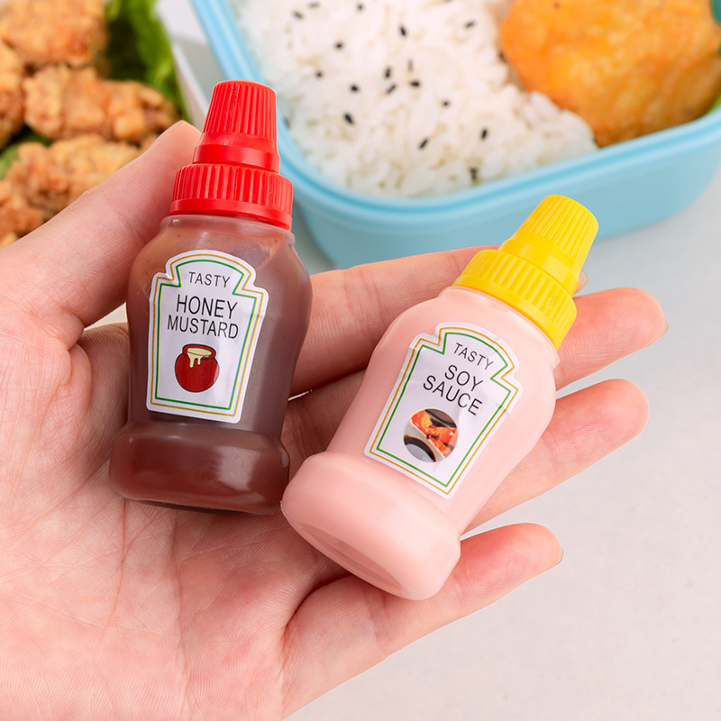 かわいいミニ携帯ソース瓶子供弁当トマトサラダソース分注瓶押出ソース調味料瓶|undefined