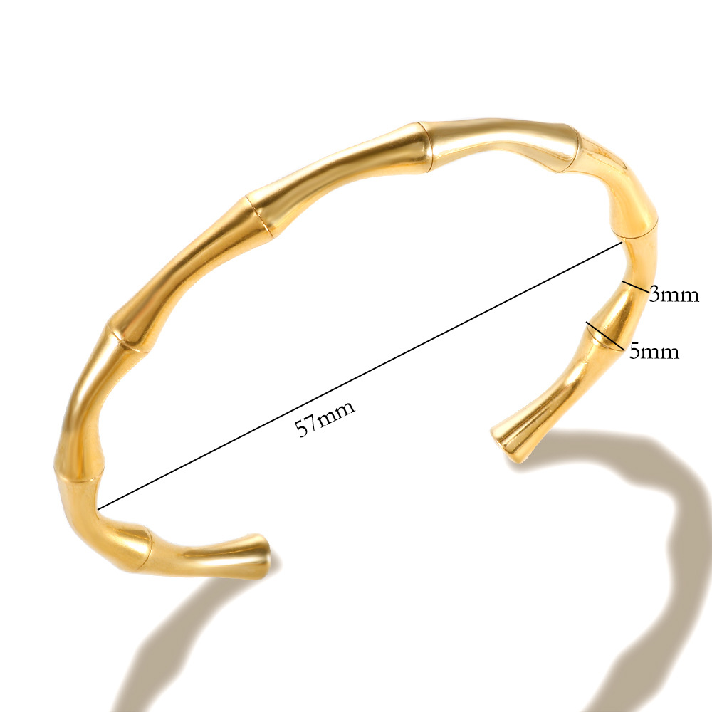 Fashion Solid Color Titanium Steel Plating Bangle 1 Piece display picture 2