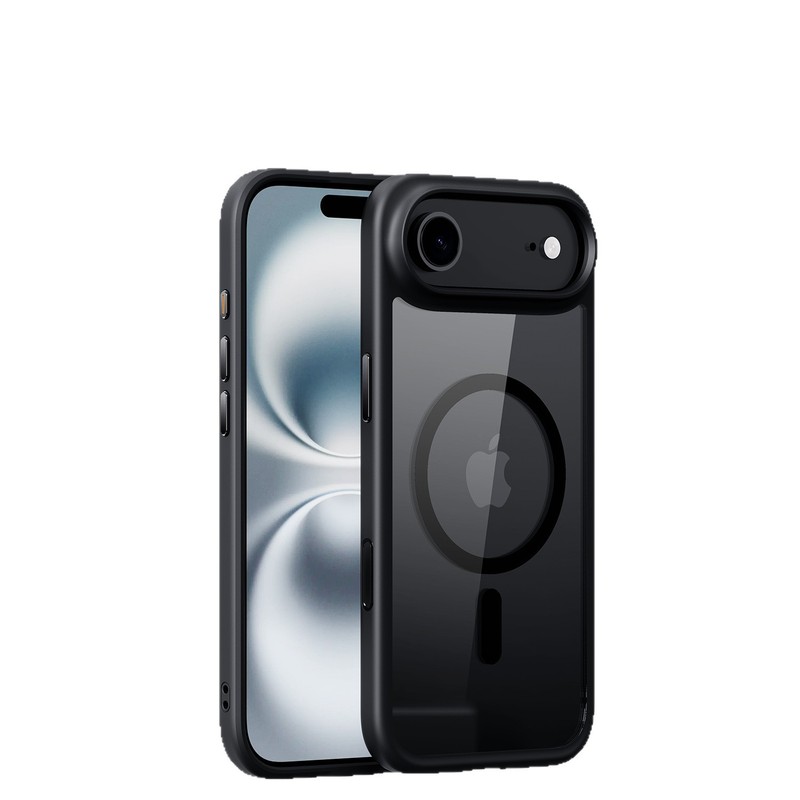 适用iPhone17air自带AI拍照按键手机壳苹果17promax透明橙磁吸壳|undefined