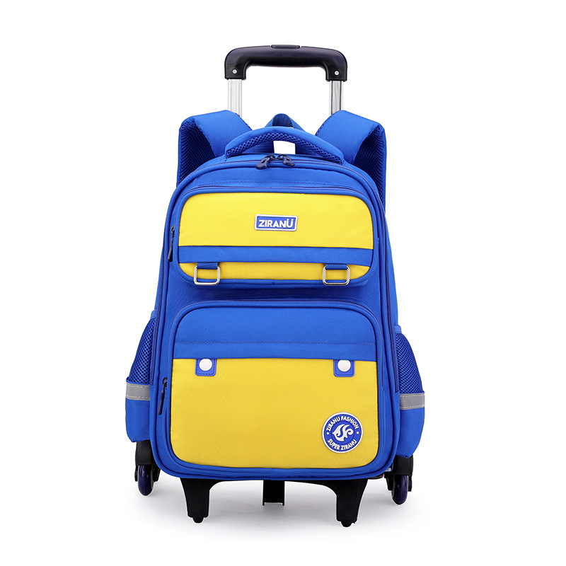 Pescado natural nuevo tirón mochila al por mayor escaleras mochila de estudiantes 3 - 6 grados antidesgaste