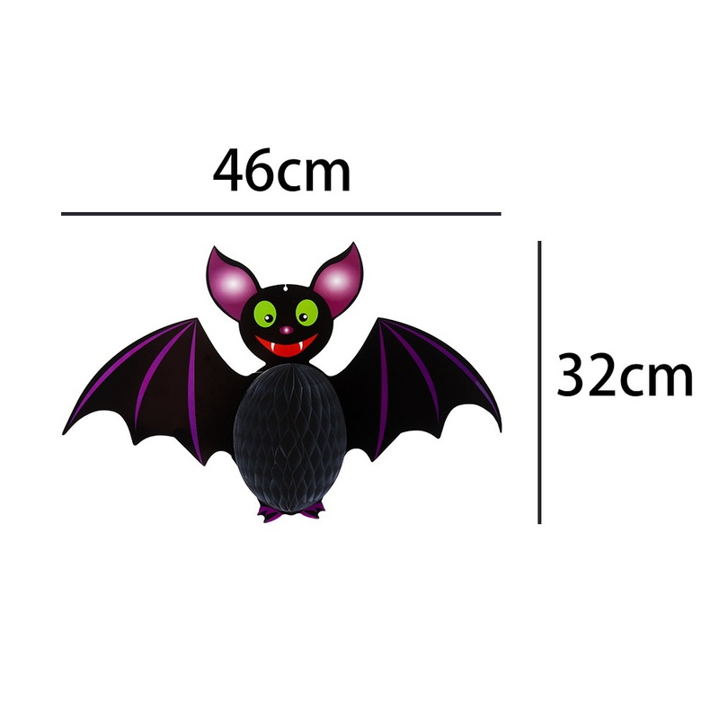 新しいクロスボーダーハロウィンハニカムボールペンダント装飾工芸品魔女カボチャウィンドウ屋外雰囲気装飾品|undefined