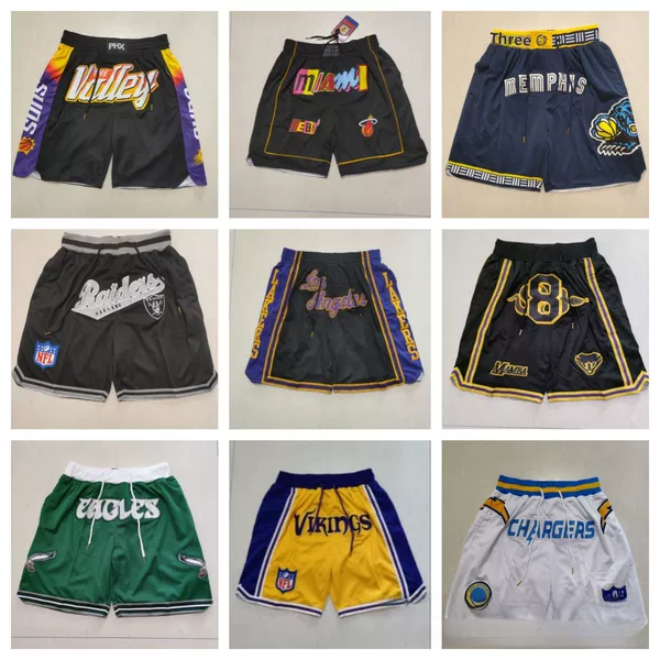 Wholesale foreign trade ball pants NFL baseball pocket ball pants Spurs Sun grizzly bear eagle wasp pocket basketball pants