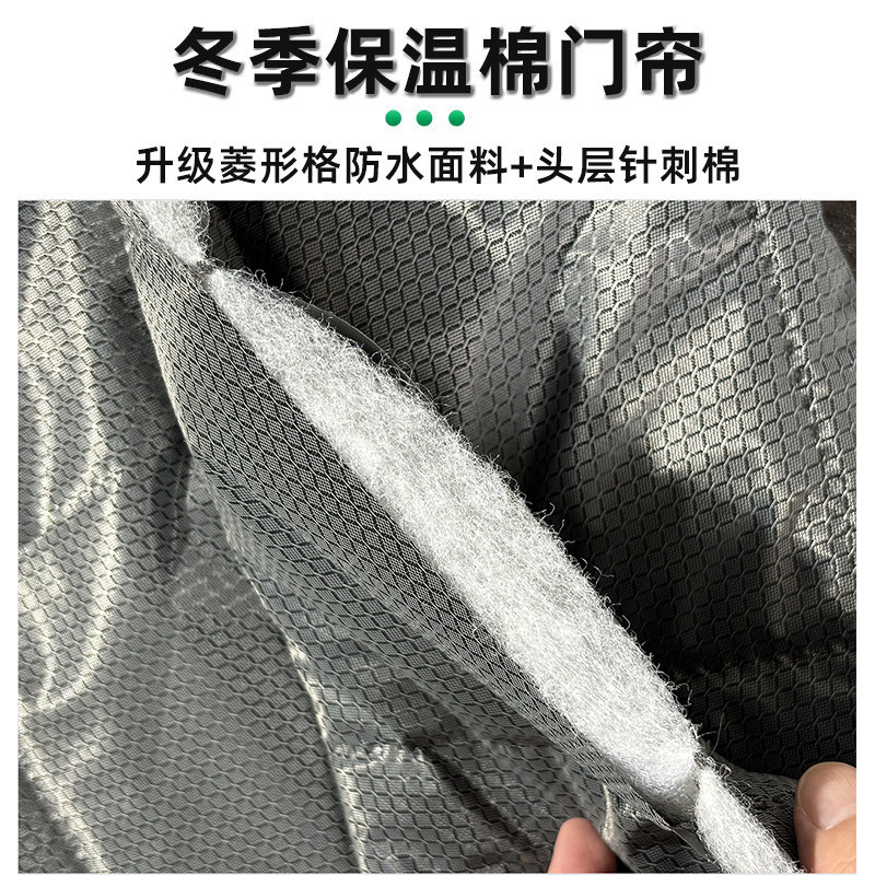 冬季棉门帘家用保温防寒磁吸免打孔空调帘子冬天挡风加厚棉门帘
