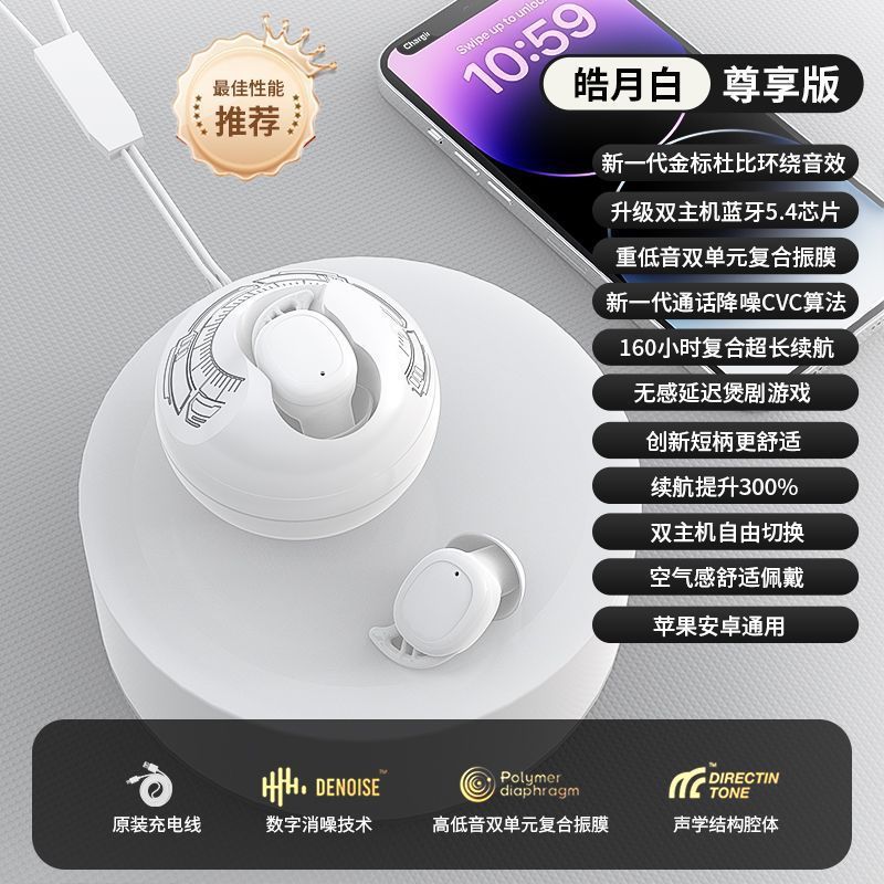 NE104 Nuevos auriculares Bluetooth de reducción de ruido transfronterizos auriculares de sueño de larga duración para Huawei Apple