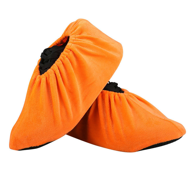 Cubierta de zapatos de franela para adultos centro de datos de interior para el hogar cubierta de pie resistente al desgaste inferior antideslizante engrosada lavable con logotipo