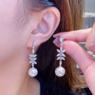 耳钉 镶锆石耳钉 豪华饰品  女士耳钉 厂家批发 外贸精美耳钉款