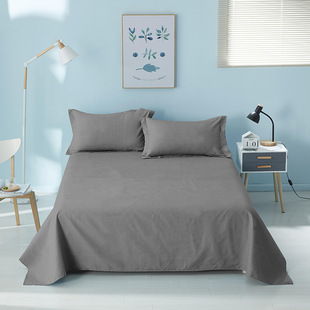 Bed Sheet Solid Color Dormitory Simple Single Piece Double Bedspread Home Homestay Hotel School Support Cross-border