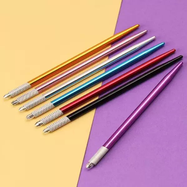 Free marking bottle body LOGO tattoo manual pen fog pen eyebrow fog eyebrow round needle special universal fashion convenient