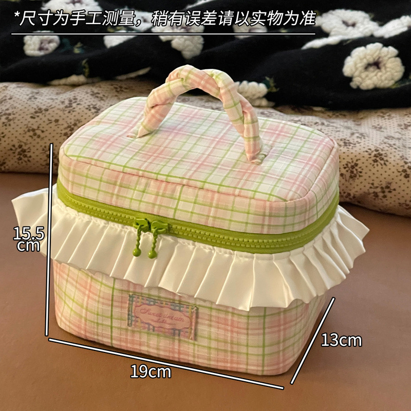 大容量化妆包女便携化妆品收纳包旅行洗漱包可爱小众女手提收纳袋|undefined