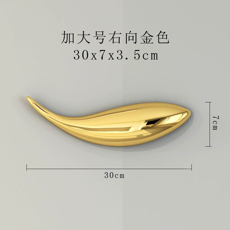 Electroplated Fish Wall Art, Resin Home Decoration, Indoor Wall-Mounted Silver & Gold