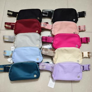 Lulu Sports Waist Bag Metal Label Multifunctional Outdoor Running Waist Bag Mobile Phone Storage Crossbody Bag Women's Bag