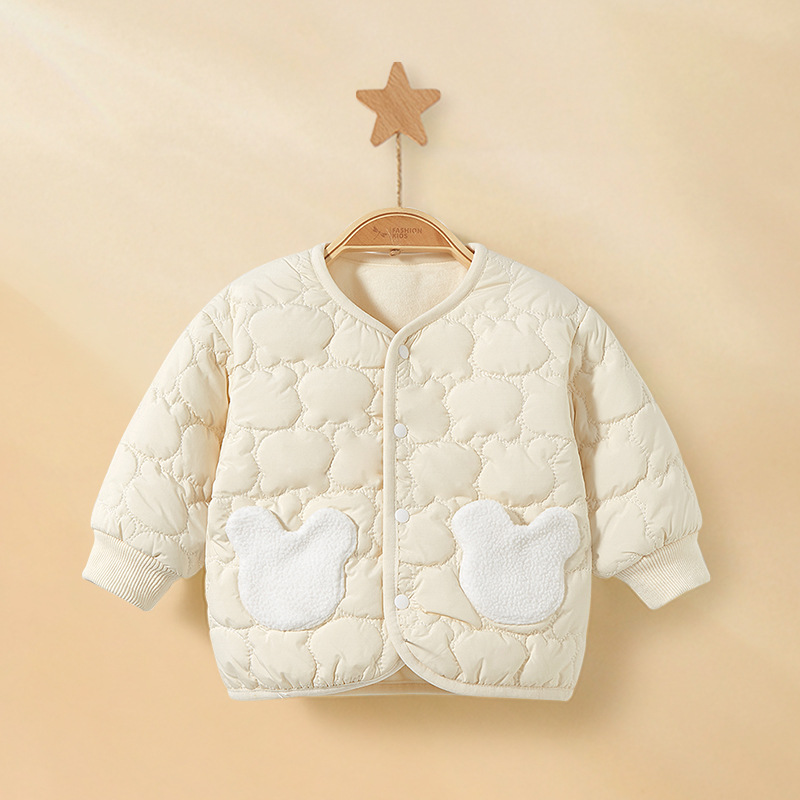 Ropa de algodón para bebés otoño y invierno, chaqueta de algodón gruesa para niños y niñas, abrigo de algodón cálido para bebés.