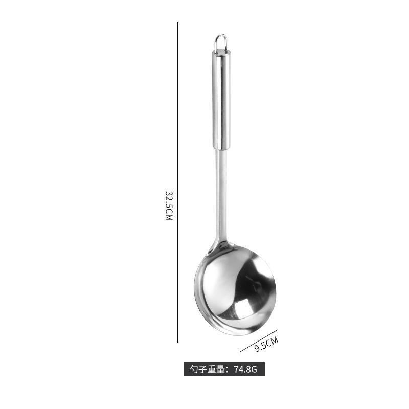 430ステンレス鍋シャベル調理器具セット家庭用炒め物シャベルスプーン大漏れスプーン厚い鍋シャベルセット卸売り|undefined