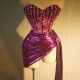 Purple Strapless Performance Suit Nightclub Bar Music Festival Bouncer Party Singer Model Catwalk Banquet Party Party Dress