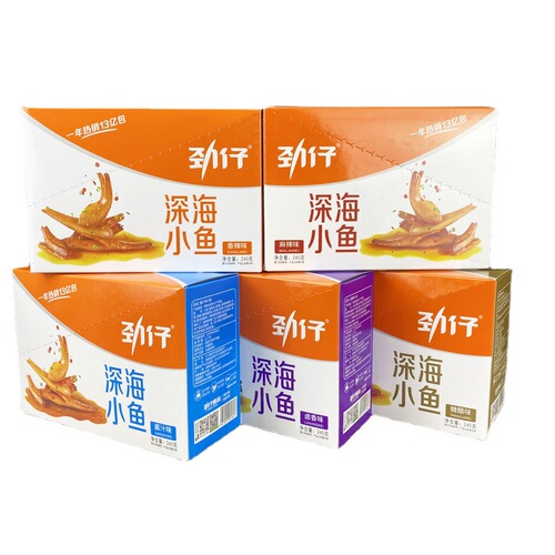 A box of Jinzi small fish wholesale Hunan specialty spicy deep-sea dried fish ready-to-eat spicy hairy fish snacks