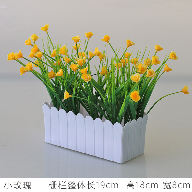 Flor artificial jardín de flores de plástico traje de valla de flores artificiales decoración de la ventana interior y exterior decoración floral decoración de la Mesa maceta flor