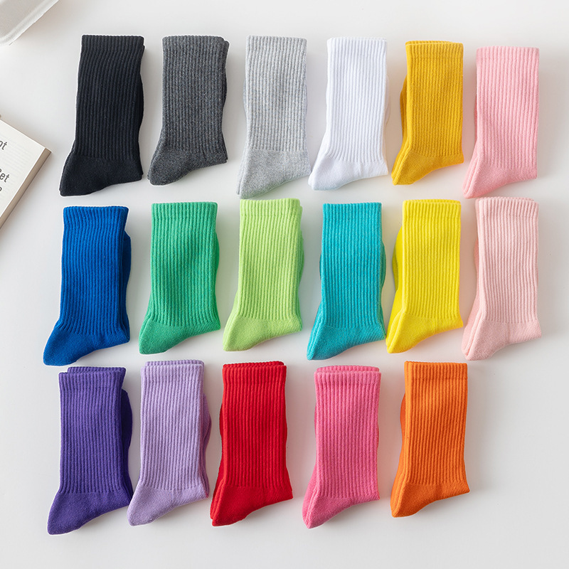 Slouch Socks Solid Color High Elastic Terry Unisex Long Socks Warm Leg Protection Sports Towel Comfortable Cotton Socks