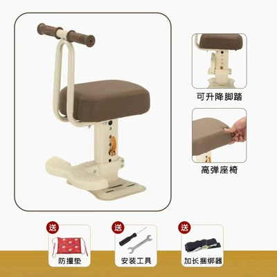 seat for electric scooters, Electric car child seat - 24-models-of-hummer-adjustable-height-armrests-footrest-beige-brown