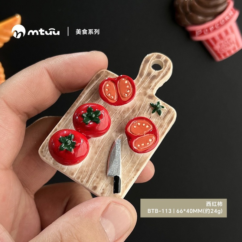 磁吸冰箱贴仿真食物水果蔬菜美食3d立体磁铁吸铁石树脂装饰磁性贴|undefined