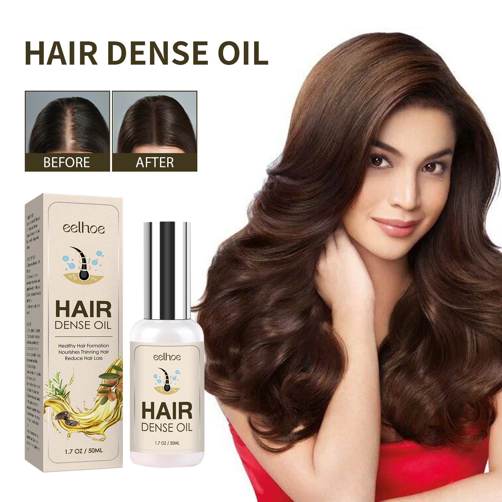 Repairs EELHOE essence Dry and Tough Root Scalp Massage Treatment Dense Hair Essential Oil_voghion.com