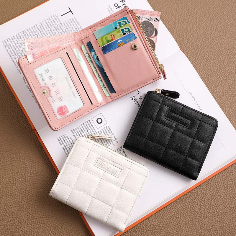 Factory Direct Sales New simple tofu folding small wallet women's small exquisite simple mini College student card Factory Direct Sales New simple tofu folding small wallet women's small exquisite simple mini College student card