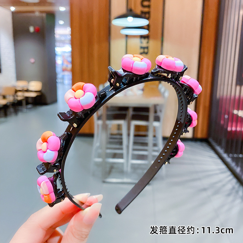 漫画子供用ヘアバンドヘアピンベビープレスヘアヘッドバンド編組ヘアピン女の子かわいいヘアアクセサリー頭飾り|undefined
