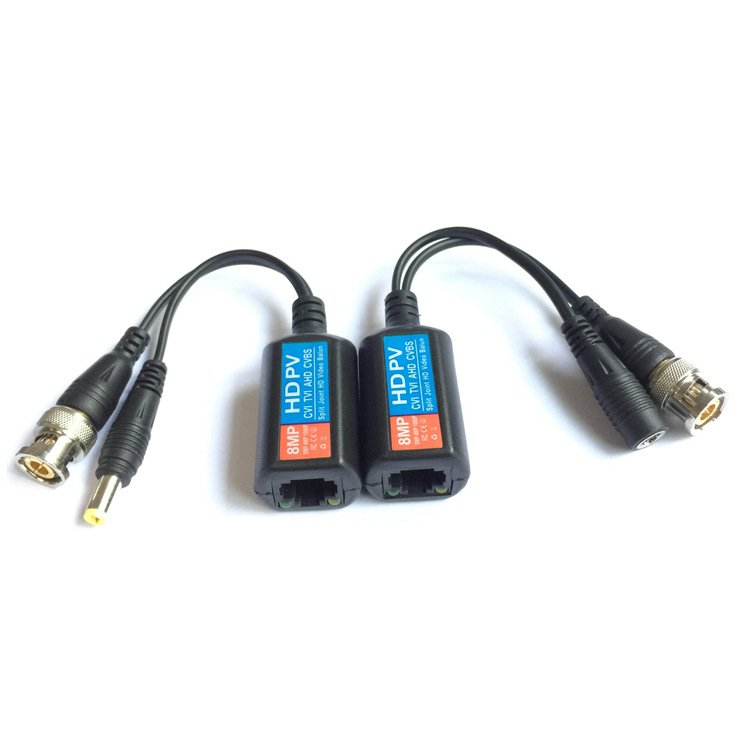 8MP电源双绞线UTP BALUN AHD/TVI/CVI/CVBS  RJ45同轴高清传输器