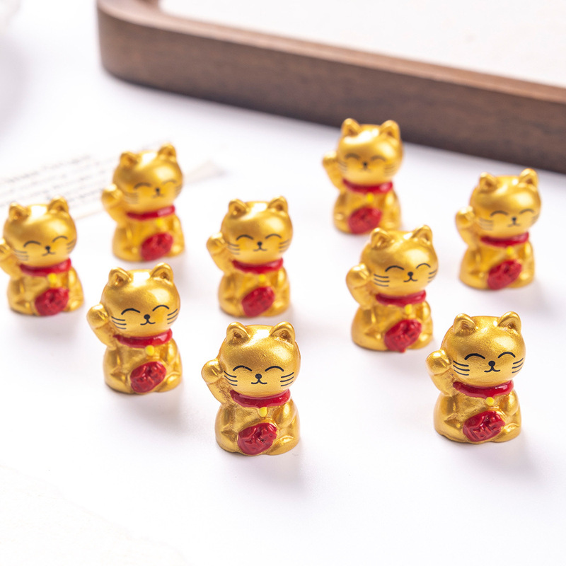 Mini Lucky Cat Resin Small Ornaments Micro Landscape Gardening Jewelry Accessories Animal Blind Bag Car Ornaments Accessories Mini Lucky Cat Resin Small Ornaments Micro Landscape Gardening Jewelry Accessories Animal Blind Bag Car Ornaments Accessories